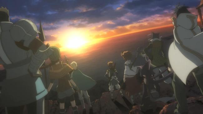 Log Horizon cast looking toward the sunset. 