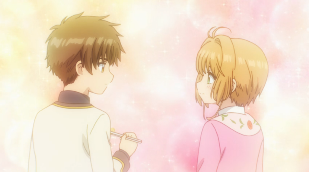 Li Syouran and Sakura Kinomoto staring at each other from Carcaptor Sakura Clear Card