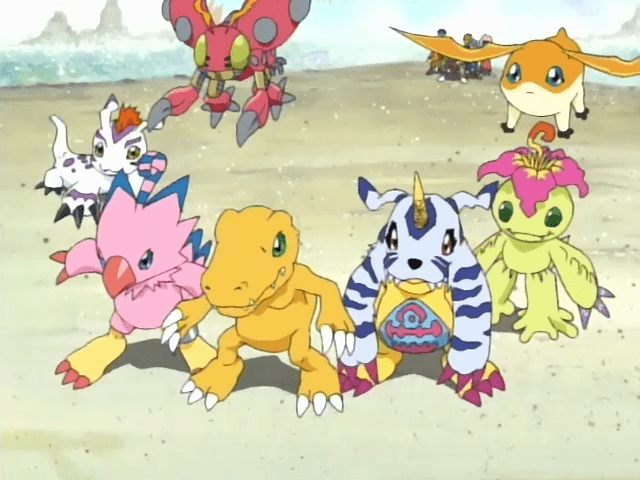 Digimon protecting their masters