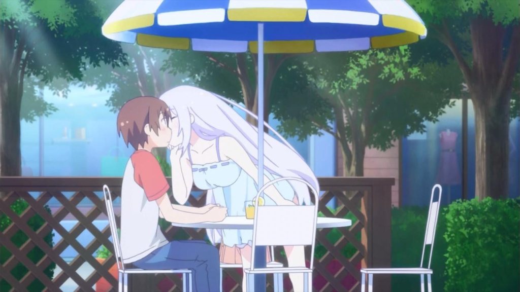 Masuzu kissing Eita on the cheek