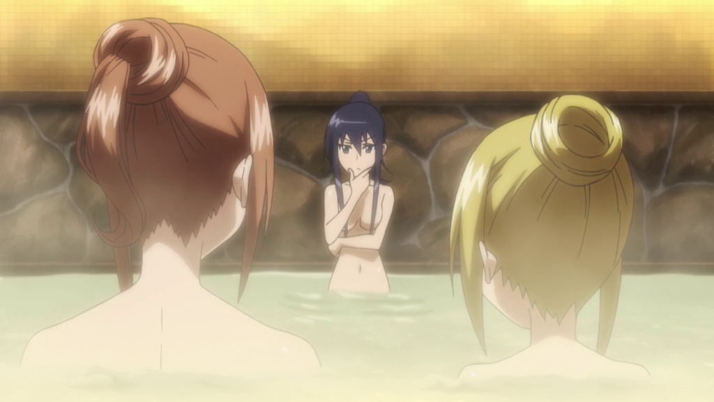 Seitokai Yakuindomo girls in an onsen.