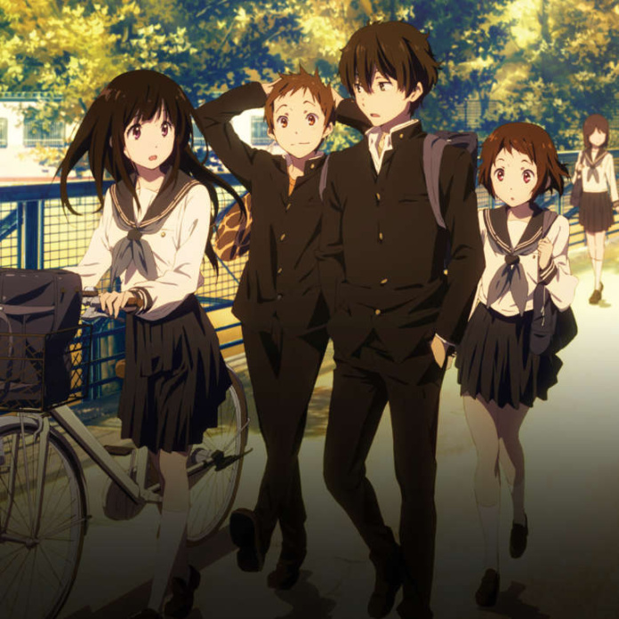 Hyouka cast walking together