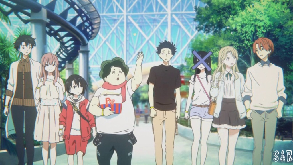Koe no Katachi cast at an amusement park