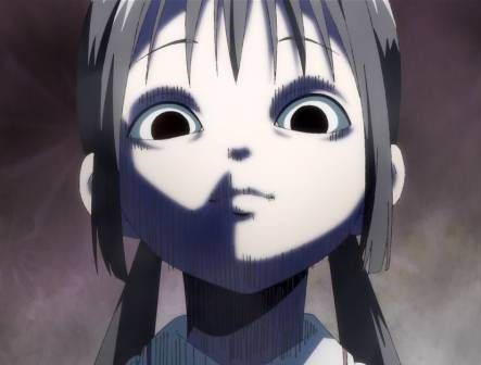Hanako making a scary face