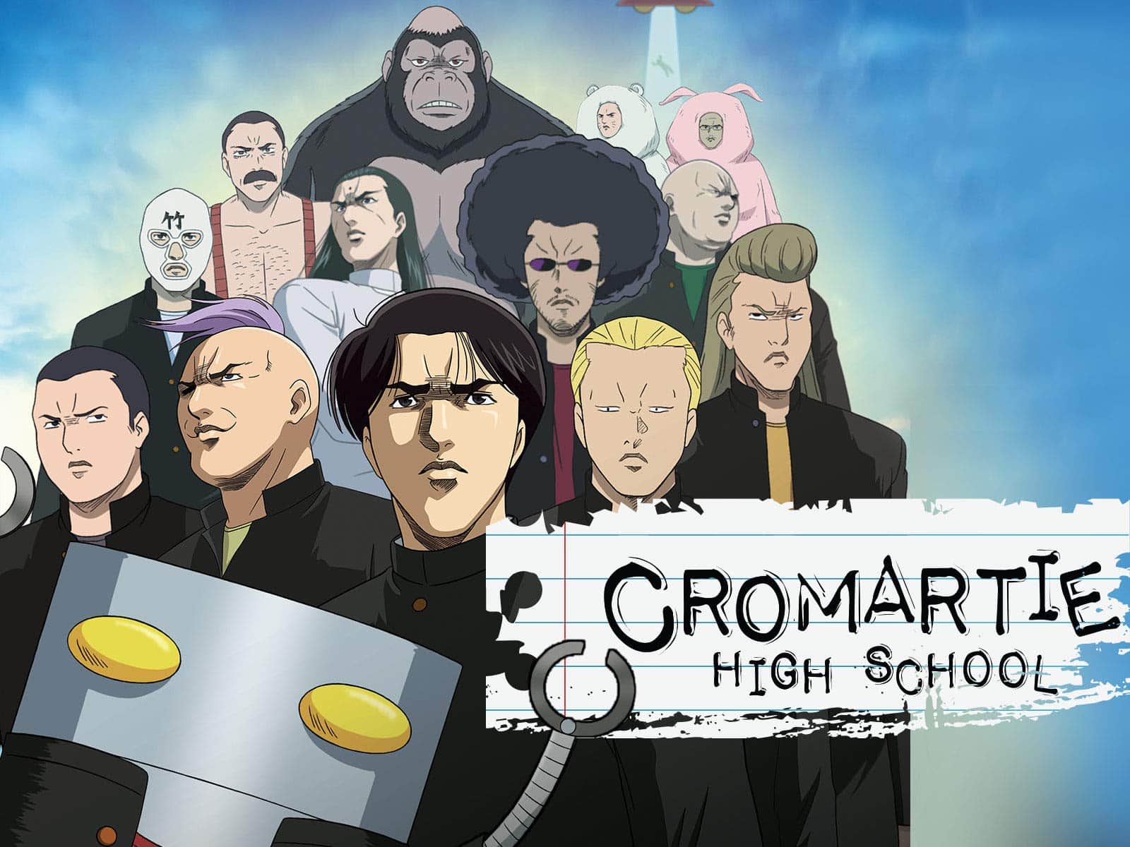 Kamiyama and Mechazawa with the Cromartie High crew