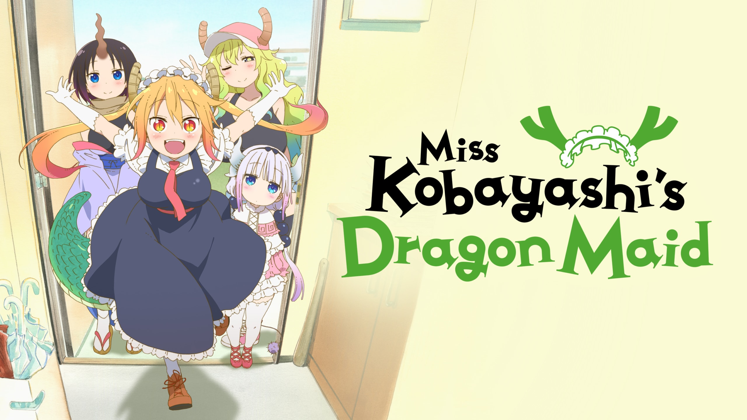 Tohru, Kanna, Elma, and Lucoa coming home poster