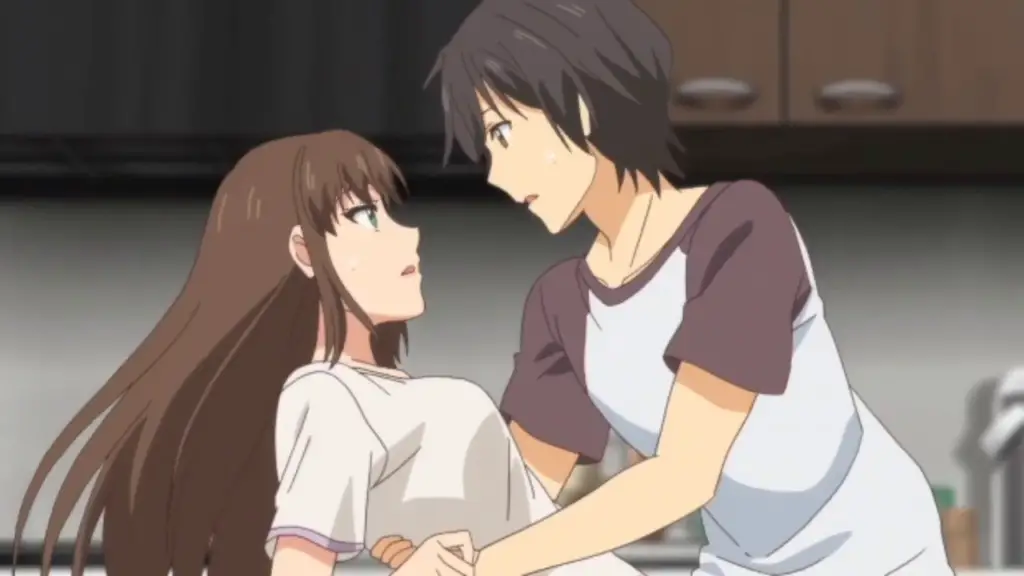 high school anime boy has romantic encounter with teacher
